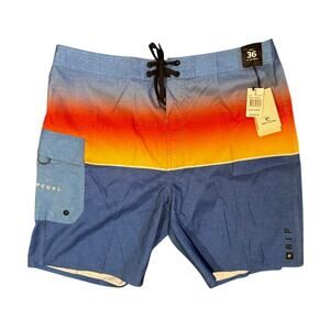 NWT Rip Curl Board Shorts Sz 36 Gradient Sunset Stripe
